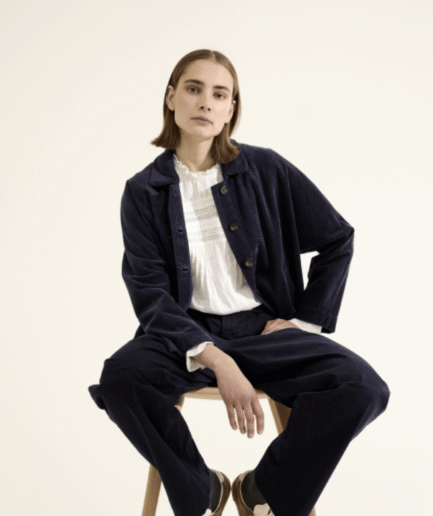 Cordjacke in Dunkelblau